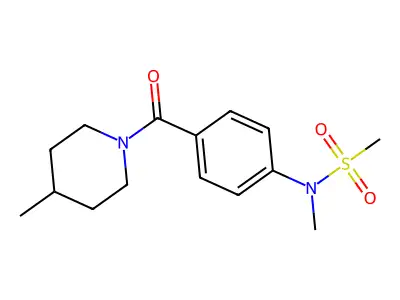 N-methyl-N-[4-(4-methylpiperidine-1-carbonyl)phenyl]methanesulfonamide structure