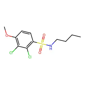 N-butyl-2,3-dichloro-4-methoxybenzenesulfonamide structure