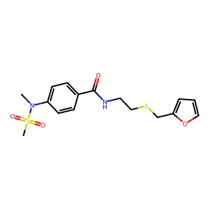 N-{2-[(2-furylmethyl)thio]ethyl}-4-[methyl(methylsulfonyl)amino]benzamide structure