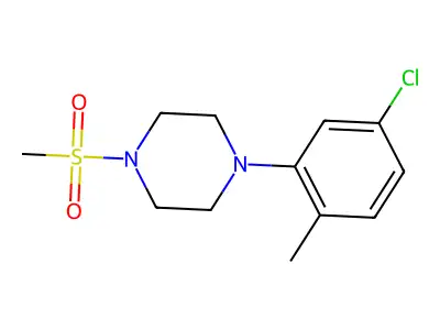 1-(5-Chloro-2-methylphenyl)-4-(methylsulfonyl)piperazine structure