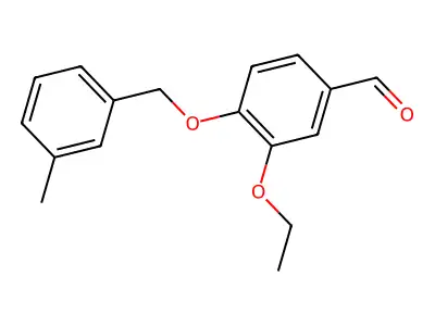 3-Ethoxy-4-[(3-methylbenzyl)oxy]benzaldehyde structure