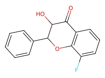 4H-1-Benzopyran-4-one, 8-fluoro-2,3-dihydro-3-hydroxy-2-phenyl- structure