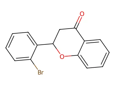 4H-1-Benzopyran-4-one, 2-(2-bromophenyl)-2,3-dihydro- structure