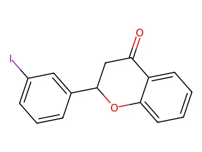 4H-1-Benzopyran-4-one, 2,3-dihydro-2-(3-iodophenyl)- structure