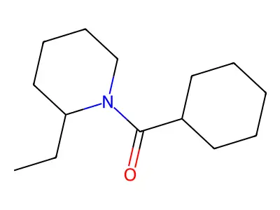 1-Cyclohexylcarbonyl-2-ethylpiperidine structure