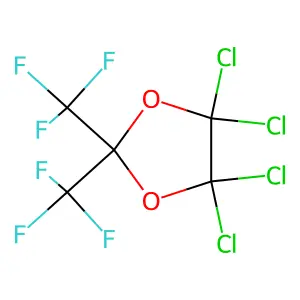 2,2-Bis(trifluoromethyl)tetrachloro-1,3-dioxolane structure