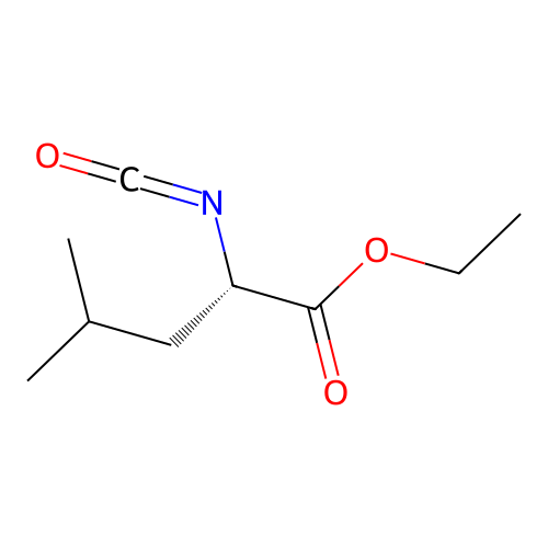 Pentanoic acid, 2-isocyanato-4-methyl-, ethyl ester, (2S)- structure