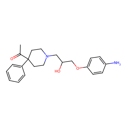 1-(1-(3-(4-Aminophenoxy)-2-hydroxypropyl)-4-phenyl-4-piperidinyl)ethanone structure