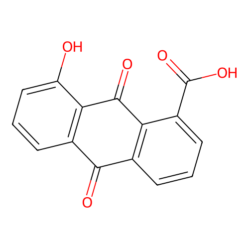 8-Hydroxy-9,10-dioxo-9,10-dihydroanthracene-1-carboxylic acid structure