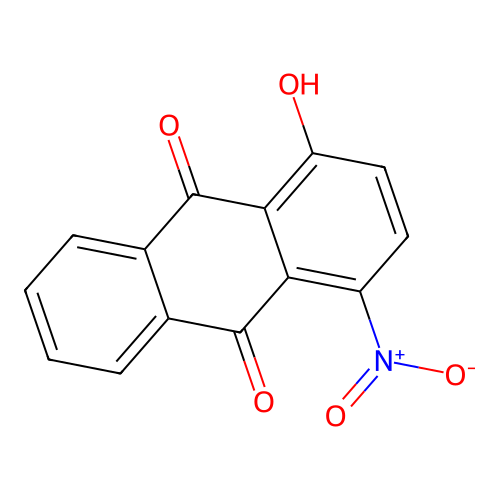 1-Hydroxy-4-nitroanthracene-9,10-dione structure