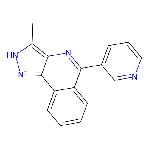 1H-Pyrazolo[4,3-c]isoquinoline, 3-methyl-5-(3-pyridinyl)- structure