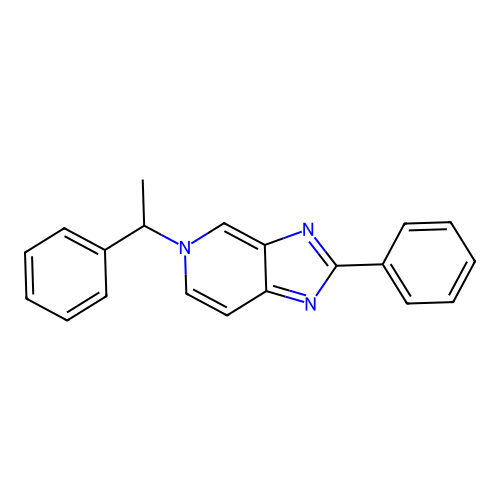 2-Phenyl-5-(1-phenylethyl)imidazo[4,5-c]pyridine structure