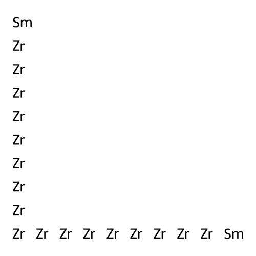 Samarium, compound with zirconium (2:17) structure