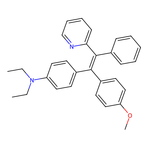 1-(4-Diethylaminophenyl)-1-(4-methoxyphenyl)-2-phenyl-2-(2-pyridyl)ethene structure