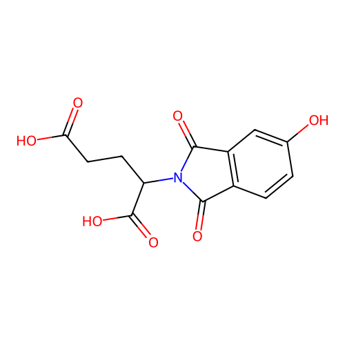 2-(4-Hydroxyphthalimido)glutaric acid structure