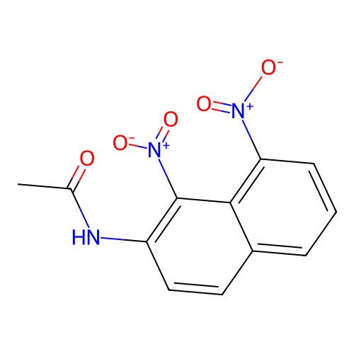 N-{1,8-bisnitro-2-naphthyl}acetamide structure