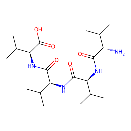 H-Val-val-val-val-OH structure