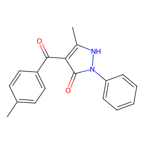 (5-Hydroxy-3-methyl-1-phenyl-1H-pyrazol-4-YL)(4-methylphenyl)methanone structure