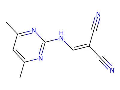 (((4,6-Dimethylpyrimidin-2-YL)amino)methylene)methane-1,1-dicarbonitrile structure