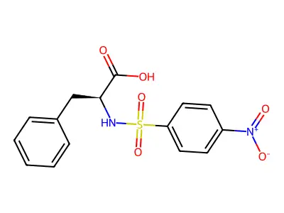 2-{[(4-Nitrophenyl)sulfonyl]amino}-3-phenylpropanoic acid structure