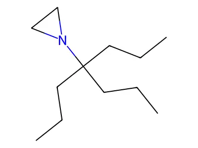 Aziridine, 1-(1,1-dipropylbutyl)- structure