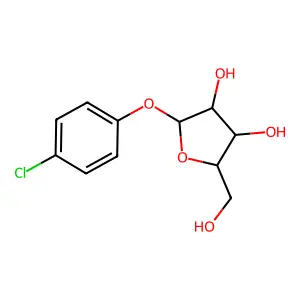 4-Chlorophenyl pentofuranoside structure