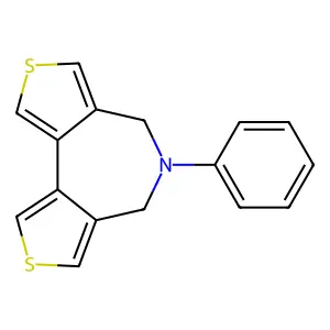 4H-Dithieno(3,4-c:3',4'-e)azepine, 5,6-dihydro-5-phenyl- structure