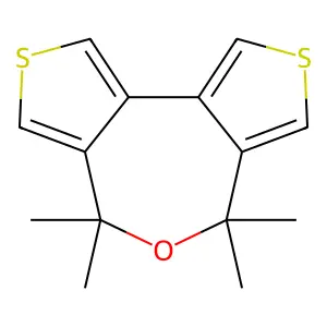 4H,6H-Dithieno(3,4-c:3',4'-e)oxepin, 4,4,6,6-tetramethyl- structure