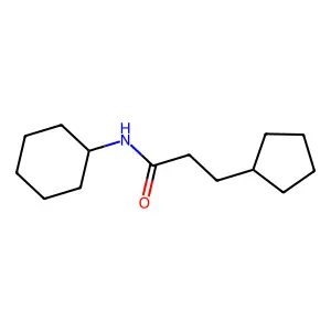 N-cyclohexyl-3-cyclopentylpropanamide structure