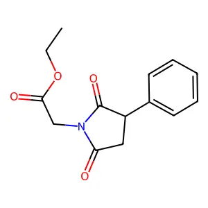 2-(2-苯基琥珀酰亚胺基)乙酸乙酯 structure