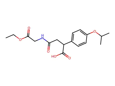 4-[(2-Ethoxy-2-oxoethyl)amino]-2-(4-isopropoxyphenyl)-4-oxobutanoic acid structure