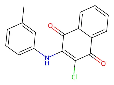 3-Chloro-2-(3-methylanilino)-1,4-naphthoquinone structure