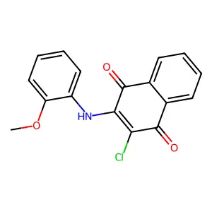 3-Chloro-2-(2-methoxyanilino)-1,4-naphthoquinone structure