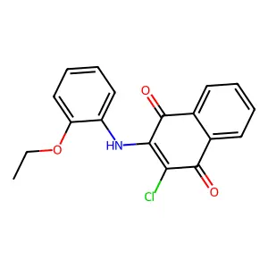 2-chloro-3-(2-ethoxyanilino)naphthoquinone structure