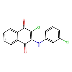 2-Chloro-3-(3-chloroanilino)naphthalene-1,4-dione structure