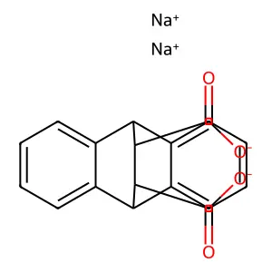9,10-Ethanoanthracene-11,12-dicarboxylic acid, 9,10-dihydro-, disodium salt structure