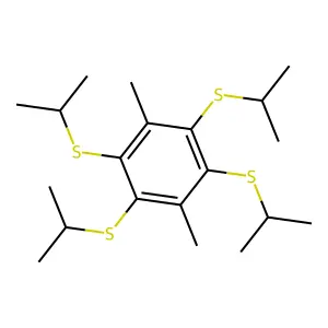 1,4-Dimethyl-2,3,5,6-tetrakis(propan-2-ylsulfanyl)benzene structure