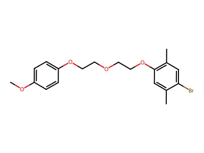 1-Bromo-4-[2-[2-(4-methoxyphenoxy)ethoxy]ethoxy]-2,5-dimethylbenzene structure