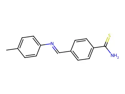 Benzenecarbothioamide, 4-[[(4-methylphenyl)imino]methyl]- structure