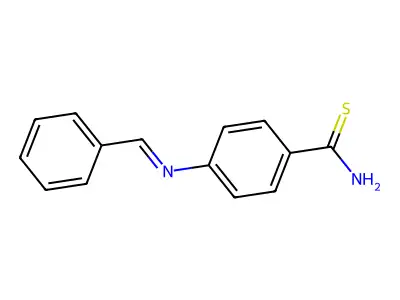 4-[(E)-Benzylideneamino]benzene-1-carbothioamide structure