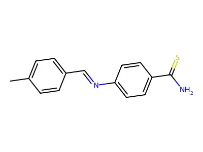 4-{(E)-[(4-Methylphenyl)methylidene]amino}benzene-1-carbothioamide structure