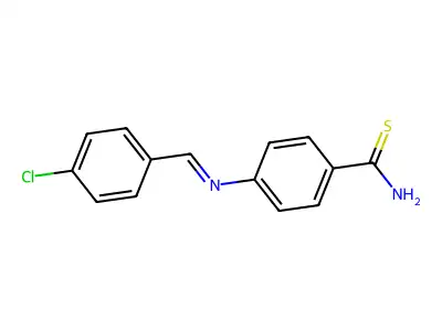 4-{(E)-[(4-Chlorophenyl)methylidene]amino}benzene-1-carbothioamide structure