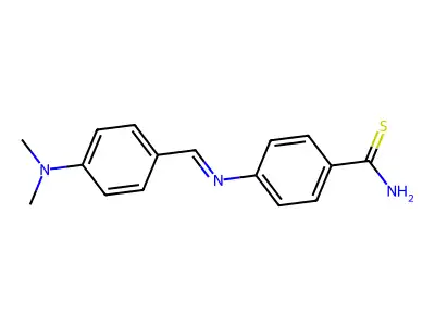 Benzenecarbothioamide, 4-[[[4-(dimethylamino)phenyl]methylene]amino]- structure