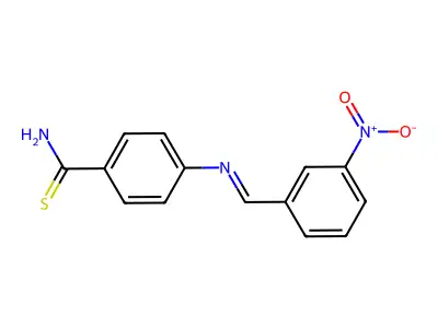 4-{(E)-[(3-Nitrophenyl)methylidene]amino}benzene-1-carbothioamide structure