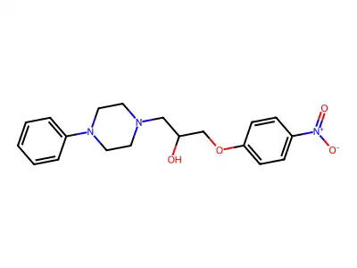 1-(4-Nitrophenoxy)-3-(4-phenylpiperazin-1-yl)propan-2-ol structure