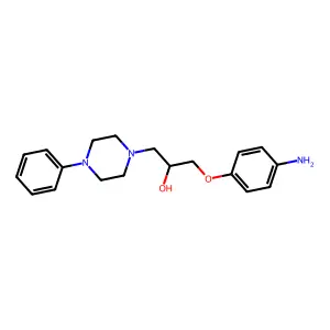 1-Piperazineethanol, alpha-((4-aminophenoxy)methyl)-4-phenyl- structure