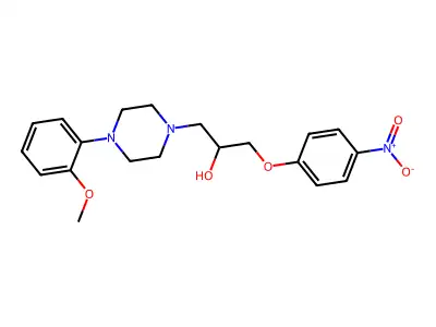 4-(2-Methoxyphenyl)-alpha-((4-nitrophenoxy)methyl)-1-piperazineethanol structure