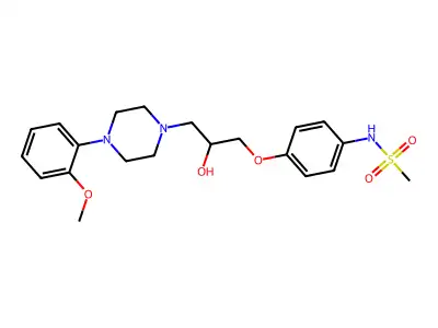 N-(4-(2-Hydroxy-3-(4-(2-methoxyphenyl)-1-piperazinyl)propoxy)phenyl)methanesulfonamide structure