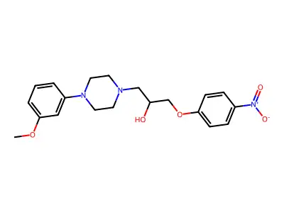 4-(3-Methoxyphenyl)-alpha-((4-nitrophenoxy)methyl)-1-piperazineethanol structure
