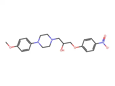 4-(4-Methoxyphenyl)-alpha-((4-nitrophenoxy)methyl)-1-piperazineethanol structure